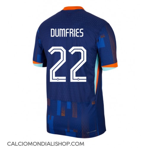 Maglie da calcio Olanda Denzel Dumfries #22 Seconda Maglia Europei 2024 Manica Corta